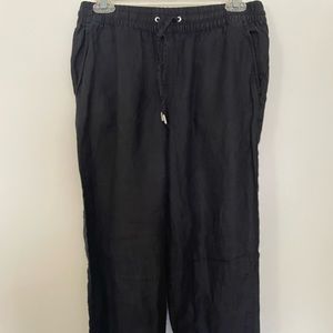 H&M Black Drawstring Trouser Pants with Pockets Women’s Size 4